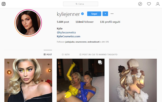 influencer Kylie Jenner